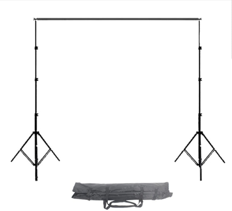 Black studio backdrop 3x6M (Muslin) material with stands