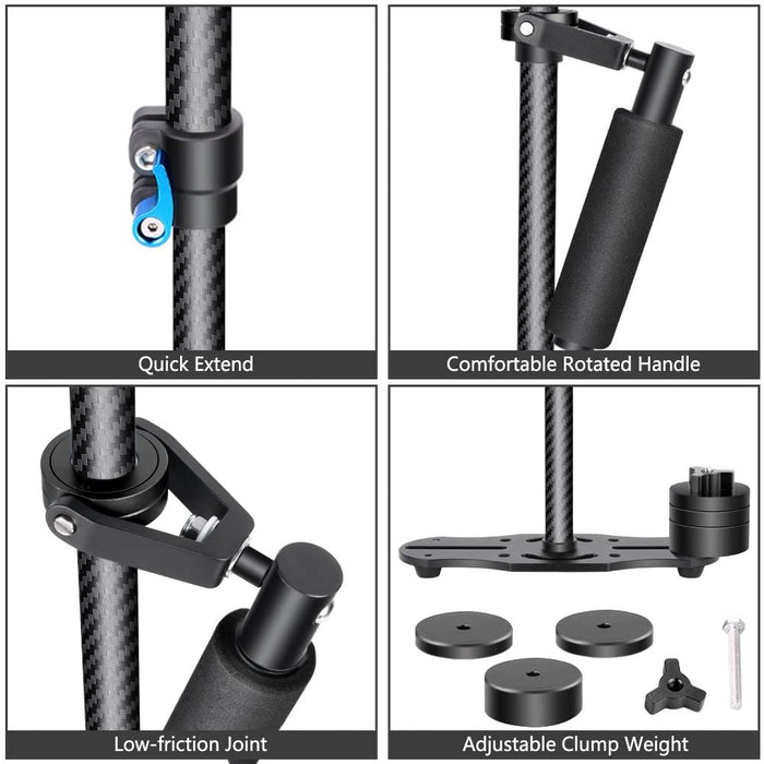 Neewer Carbon Fiber 24 inches/60 Centimeters Handheld Stabilizer