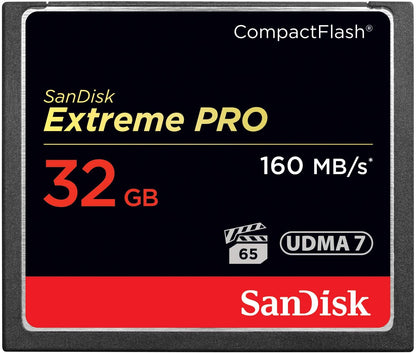 SanDisk Extreme PRO 32GB CompactFlash Memory Card UDMA 7 Speed Up To 160MB/s- SDCFXPS-032G-X46 Capacity:32Gb