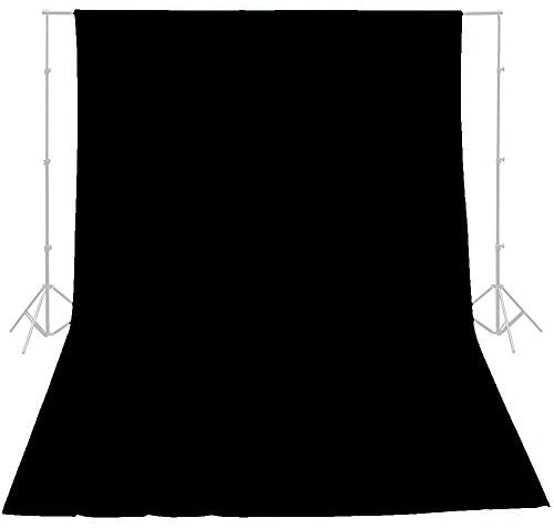 Black studio backdrop 3x6M (Muslin) material with stands