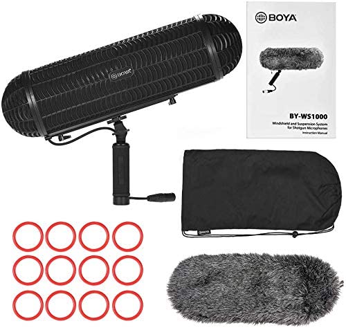 BOYA Shotgun Microphone Blimp Windshield Suspension System Microphone Cove