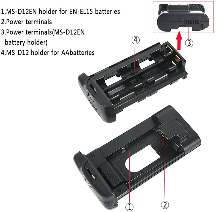 Battery Grip for Nikon D810 D800 D800E D810A DSLR Digital Camera as EN-EL15(MB-D12)