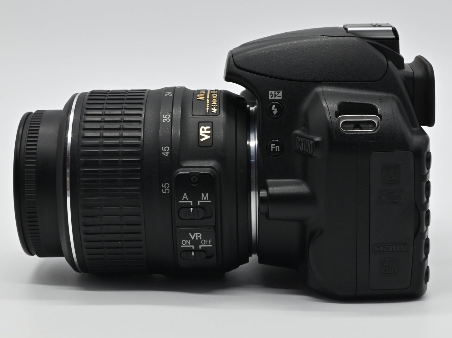 Nikon D3100 with 18-55mm lens