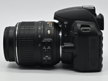 Nikon D3100 with 18-55mm lens