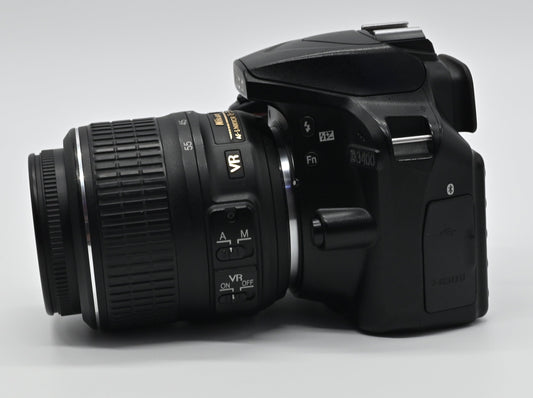 Nikon DSLR 3400 with 18-55mm lens