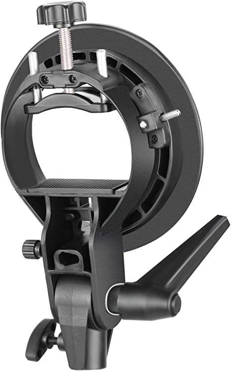 Neewer S-Type Bracket Holder with Bowens Mount for Speedlite Flash Snoot Softbox Beauty dish Reflector Umbrella