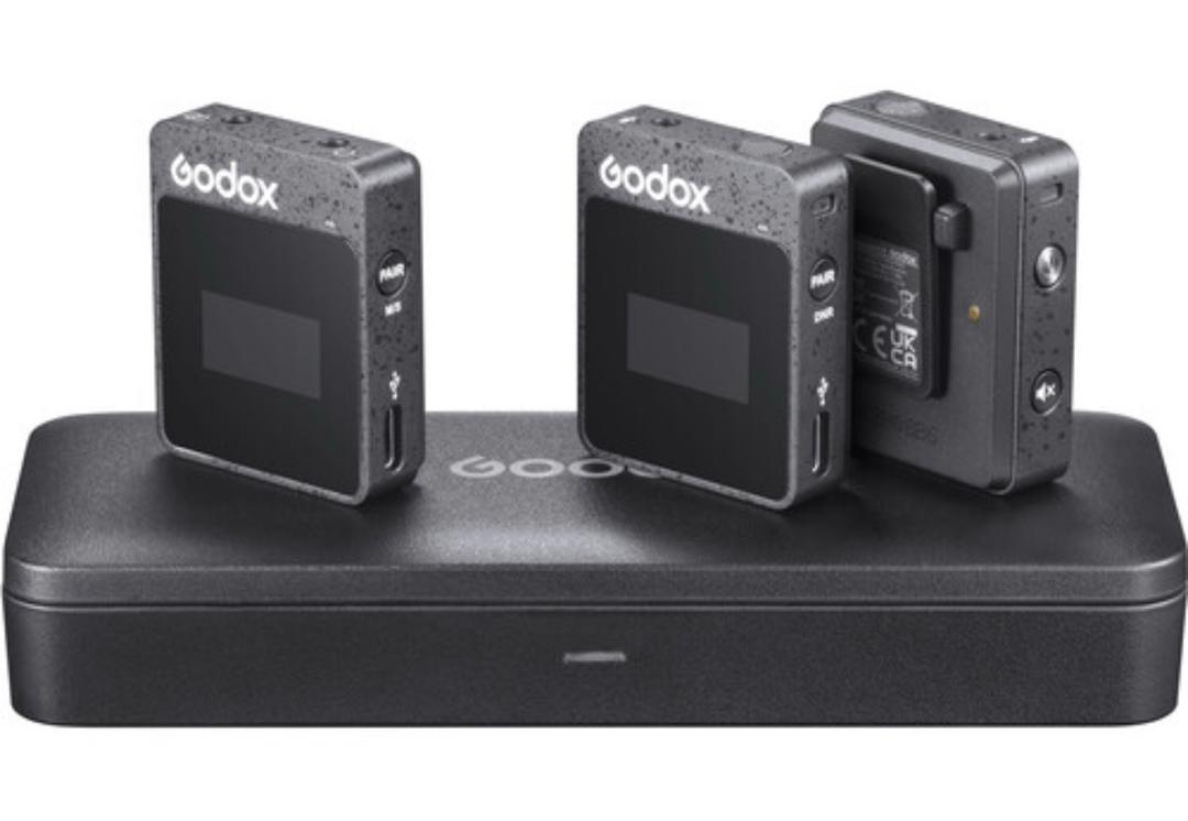 GODOX MoveLink II M2 Wireless Microphone | Compact 2-Person Wireless Microphone System for Cameras & Smartphones YouTube Recording | Black