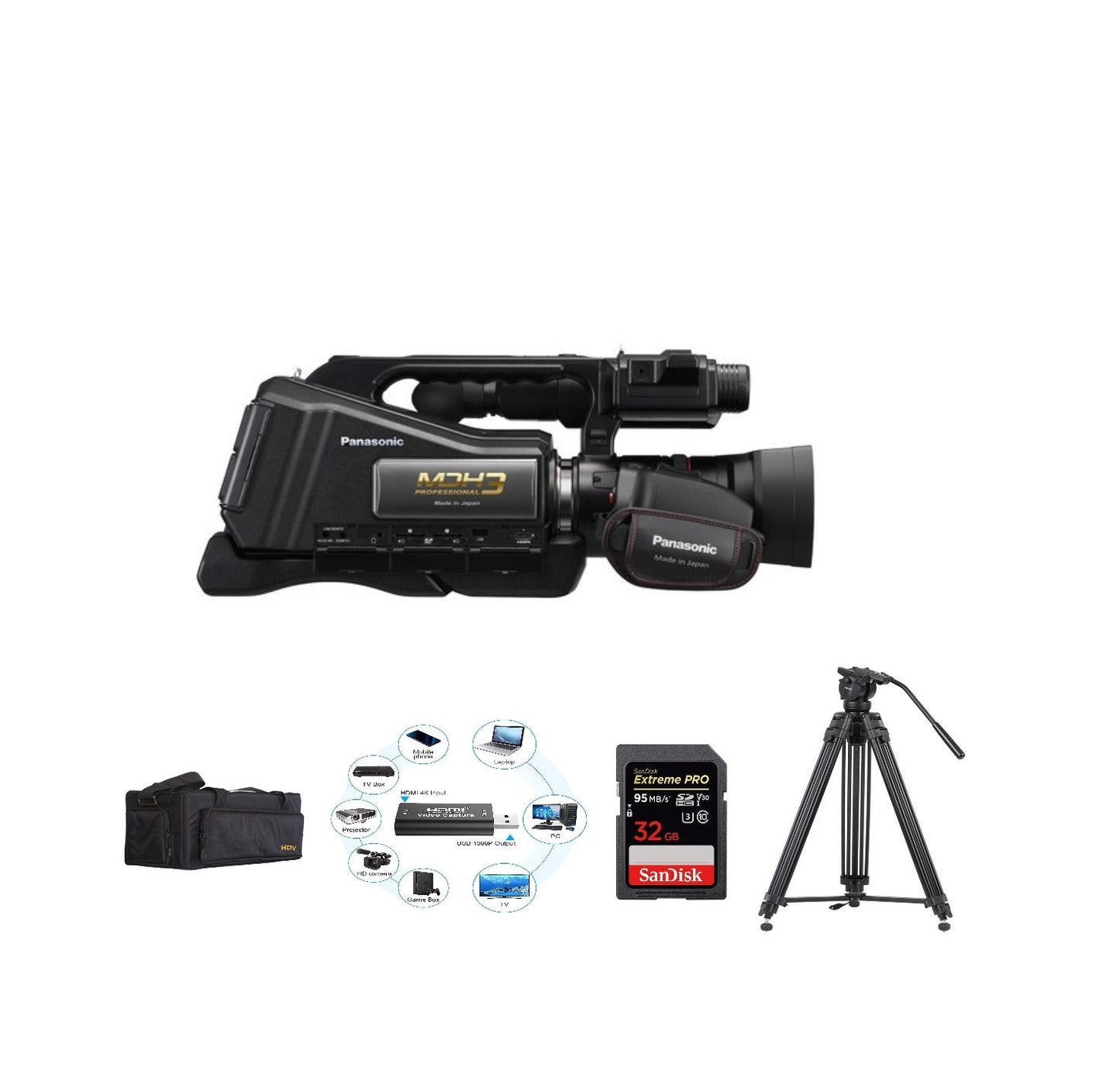 Panasonic HC-MDH3 AVCHD Shoulder Mount Camcorder Full HD Kit